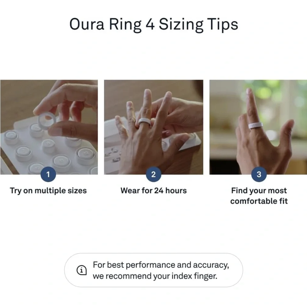 Oura Ring 4 Silver Size 9 + Sizing Kit – Excellent Condition